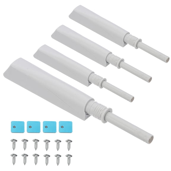 Uxcell Magnetic Push Latch, Double Push to Open Door Latch Hidden Push Touch Latch Closet Tip On Close Gray 4 Pcs