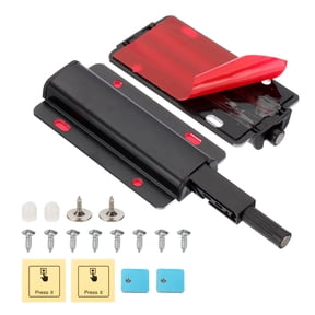Uxcell Magnetic Push Latch, Push to Open Door Latch Cabinet Hardware Hidden Push Touch Latch Black 2 Pcs