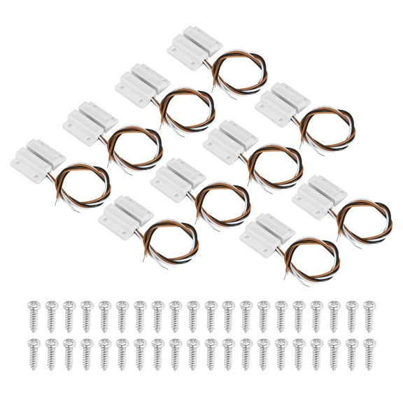 Uxcell Magnetic Reed Switch, 10 Sets NC NO Magnetic Contact Switch for Door Window
