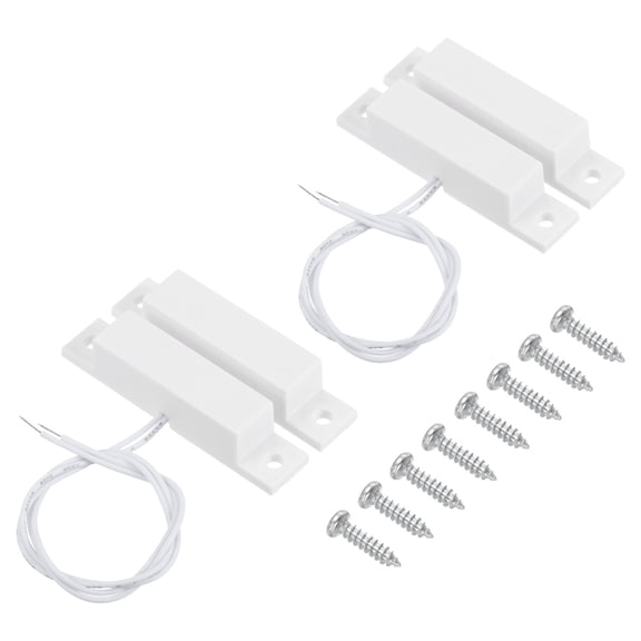 Uxcell Magnetic Reed Switch, 2 Sets NC Wired Door Window Contact Switch for Home