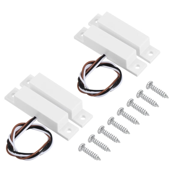 Uxcell Magnetic Reed Switch, 2 Sets NO NC Wired Door Window Contact Switch for Home