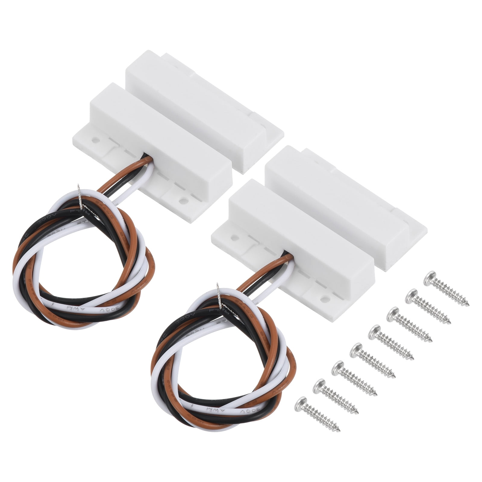Uxcell Magnetic Reed Switch, 2 Sets NO NC Wired Garage Door Window ...