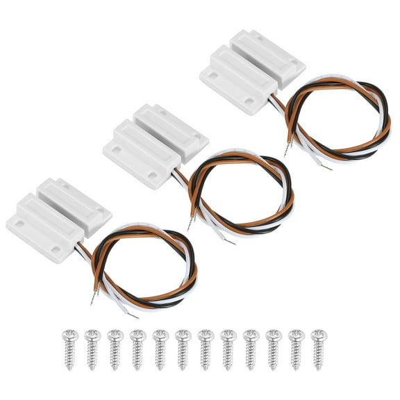 Uxcell Magnetic Reed Switch, 3 Sets NC NO Magnetic Contact Switch for Door Window