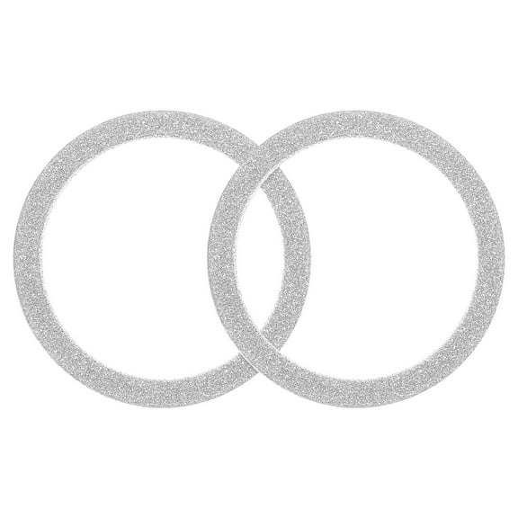 Uxcell Magnetic Sticker Ring, 2 Pack Universal Magnetic Adapter Ring Metal Sparkle Magnet Wireless Charging Conversion Kit for Mobile Phone Case Wireless Charger (Silver)