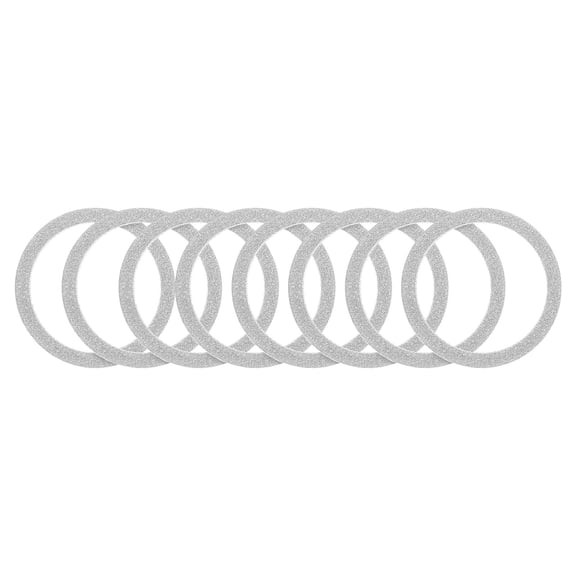 Uxcell Magnetic Sticker Ring, 8 Pack Universal Magnetic Adapter Ring Metal Sparkle Magnet Wireless Charging Conversion Kit for Mobile Phone Case Wireless Charger (Silver)