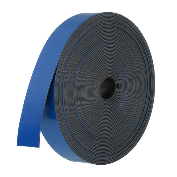 Uxcell Magnetic Strip Roll, 32.8ft x 0.8" Fridge Magnets Tape Flexible Writable Dry Erase Refrigerator Magnets Stickers Label with Adhesive Backing Sheet for DIY Crafts Whiteboards, Blue