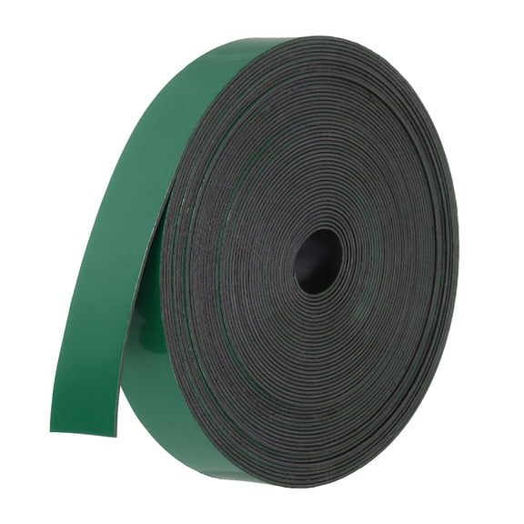 Uxcell Magnetic Strip Roll, 32.8ft x 0.8" Fridge Magnets Tape Flexible Writable Dry Erase Refrigerator Magnets Stickers Label with Adhesive Backing Sheet for DIY Crafts Whiteboards, Green