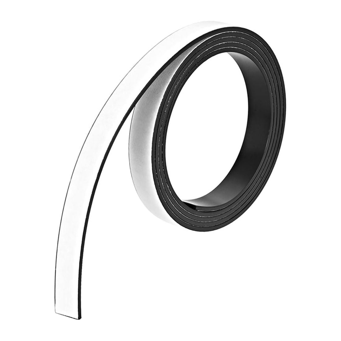 Uxcell Magnetic Strip w White Sticky 25/64 Inch x 3.3 Feet x 1/16 Inch ...