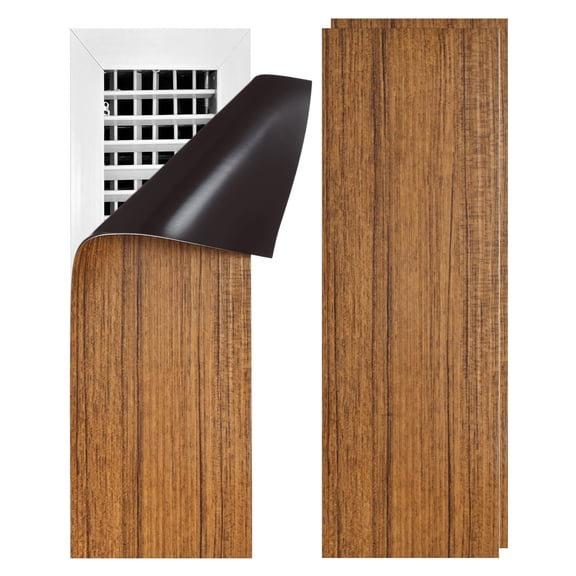 Uxcell Magnetic Vent Covers [2pcs] - Vent Covers For Home Floor Use For Wall, and Ceiling Registers & Home  &  RV & HVAC - [Woodon - 12 x 4 IN]