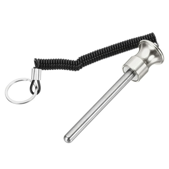 Uxcell Weight Stack Pin 3/8" Dia Magnetic Gym Selector Pin 3-15/16" Length Universal Weight Stack Replacement with Pull Rope Silver