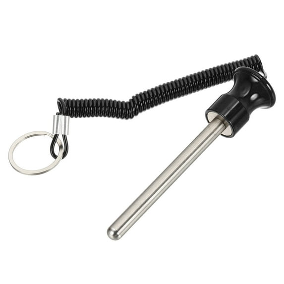Uxcell Weight Stack Pin 3/8" Dia Magnetic Gym Selector Pin 4-1/8" Length Universal Weight Stack Replacement with Pull Rope Black