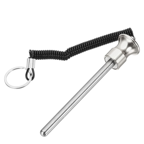 Uxcell Weight Stack Pin 3/8" Dia Magnetic Gym Selector Pin 4-3/4" Length Universal Weight Stack Replacement with Pull Rope Silver