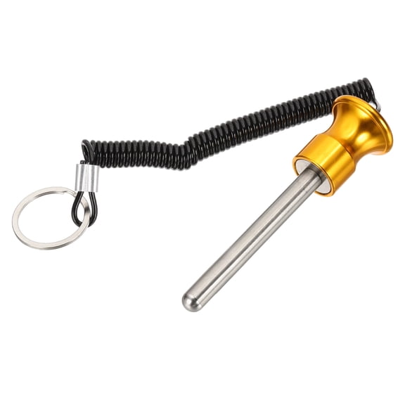 Uxcell Weight Stack Pin 3/8" Dia Magnetic Gym Selector Pin 3-1/8" Length Universal Weight Stack Replacement with Pull Rope Gold