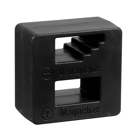 Uxcell Magnetizer Demagnetizer Tool 2" x 2" Fast Magnetizer Demagnetizer Screwdriver Tool for Screws Drills Nuts Bolts Sockets DIY Repair, Black