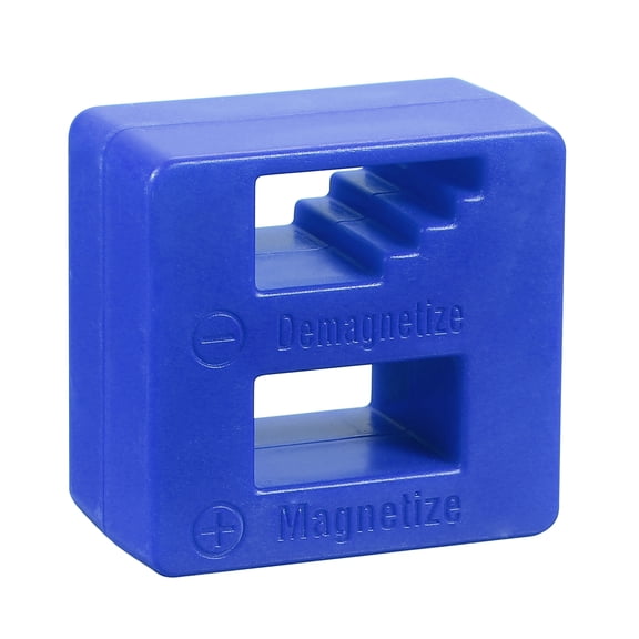 Uxcell Magnetizer Demagnetizer Tool 2" x 2" Fast Magnetizer Demagnetizer Screwdriver Tool for Screws Drills Nuts Bolts Sockets DIY Repair, Blue