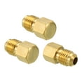 thumbnail image 1 of Uxcell Male 1/4 SAE / 7/16"-20UNF Brass Seal Plug Flare Tube Fitting 45 Degree Hex Pipe Fittings 3 Pack, 1 of 5