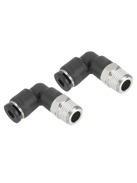 2Pcs Male Elbow 5/32" Tubing OD x 1/8" NPT Thread 90 Push to Connect Fittings