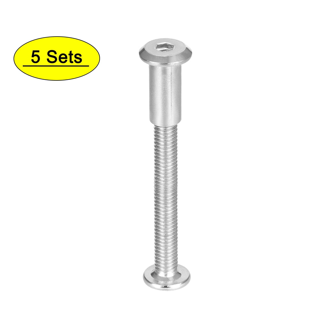 Uxcell Male M6x60mm Hex Socket Screw Post Stainless Steel 5 Sets...