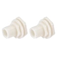 thumbnail image 1 of Uxcell Male Pipe Fitting ABS Plastic Bulkhead Fitting with Silicone Gasket White G1/2 2, 1 of 6