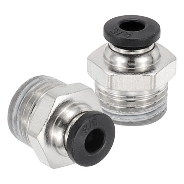 PneumaticPlus 10-Pack 3/8" OD X 1/8" NPT Push-to-Connect Male Brass Fittings