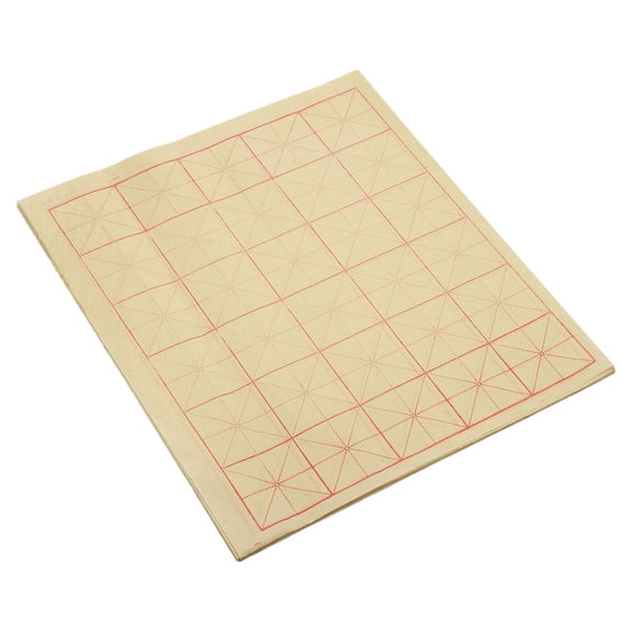 Uxcell Maobian Xuan Paper with 2" Grid, Half Raw Ripe Xuan, 15"x13"(Light Yellow), 70Pack