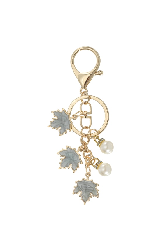 Maple Leaf Keychain Maple Leaf Enamel Plant Keyrings Cute Autumn Fall Keychain Charm Blue