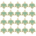 thumbnail image 1 of Uxcell Maple Leaf Pendants, 20 Pack Enamel Tree Leaf Beads Metal Leaves Charm for Jewelry Making, Green, 1 of 5