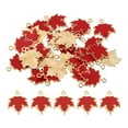 thumbnail image 1 of Uxcell Maple Leaf Pendants, 30 Pack Enamel Tree Leaf Beads Metal Leaves Charm for Jewelry Making, Red, 1 of 6