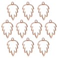 thumbnail image 1 of Uxcell Maple Leaf Shaped Alloy Open Back Bezel Pendants DIY Hollow Resin Frame, Rose Gold 20 Pack, 1 of 5