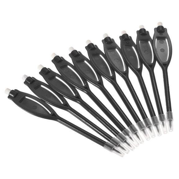 Uxcell Marker Pens Rectangle Clip Plastic 2H Golf Scoring Pencils with Eraser, Black 30 Pack