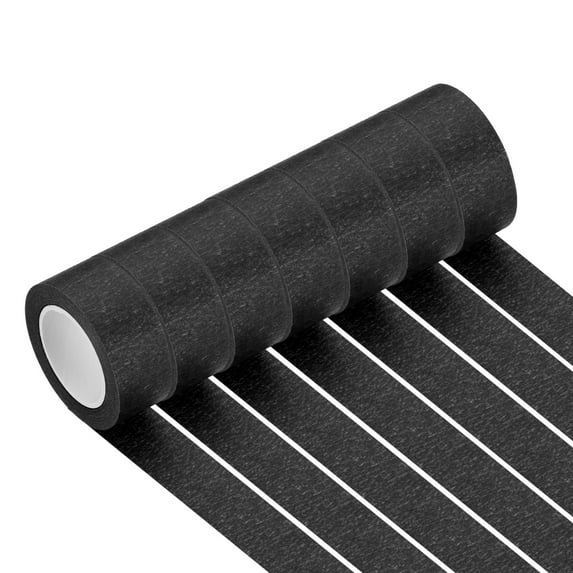 Uxcell Masking Tape, Color Code Labeling Painters Tape for Arts Crafts Wall Painting Science Lab Organizing Black 1 Inch x 14 Yards