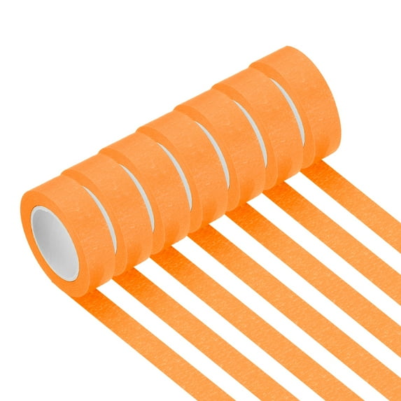 Uxcell Masking Tape, Color Code Labeling Painters Tape for Arts Crafts Wall Painting Science Lab Organizing Orange 9/16 Inch x 14 Yards