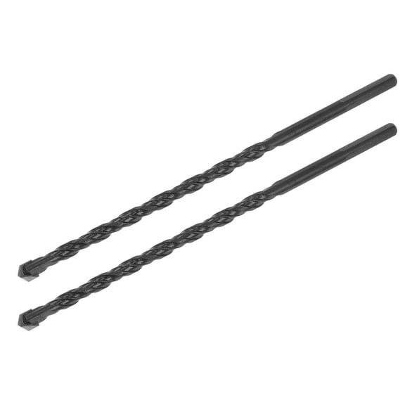 Uxcell Masonry Drill Bit Carbide Tip Spiral Rotary Tool, 6mm Cutting Dia (Black) 2 Pack