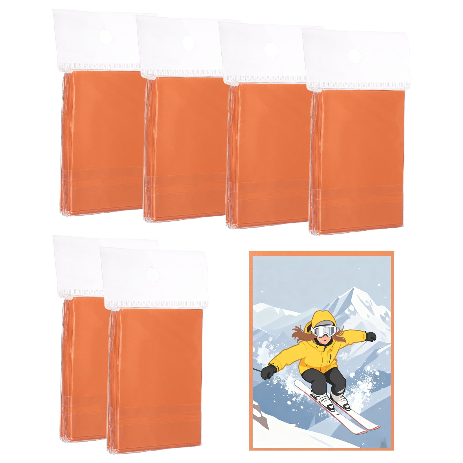 Uxcell Matte Card Sleeves, Trading Card Sleeves Deck Protectors Perfect for Trading Cards & Baseball & Sports & Magic Gathering & Magic Game Cards (Orange, 300 Pcs)