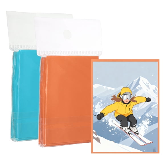 Uxcell Matte Card Sleeves, Trading Card Sleeves Deck Protectors Perfect for Trading Cards & Baseball & Sports & Magic Gathering & Magic Game Cards (Sky Blue/Orange, 100 Pcs)