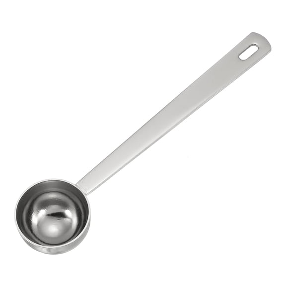 Uxcell Measuring Spoon, 10ml Long Handle Table Scoop Teaspoon Coffee Scoop Spoon for Ground Coffee Tea Sugar Cooking Baking, Silver