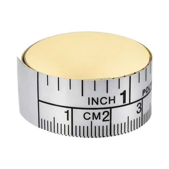 Uxcell Measuring Tape Polyester Adhesive Backed Tape 30cm / 12" Length Inch/Metric Scale for Workbench