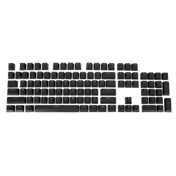 Uxcell Mechanical Keyboard Keycaps Keyboard Replacement Universal ABS Translucent 104 Keys, Black 1 Set