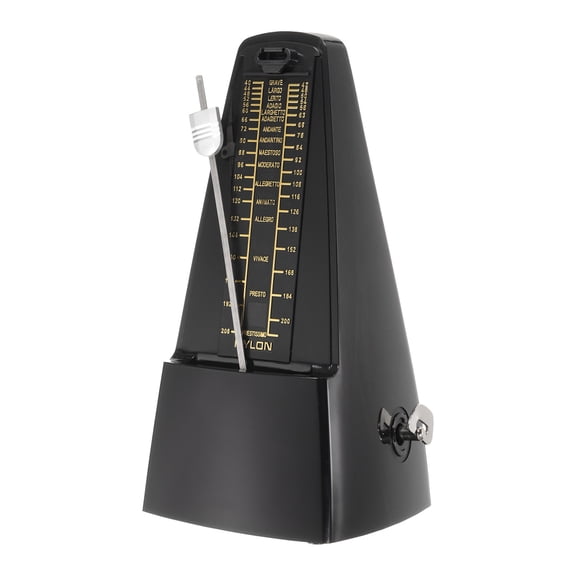 Uxcell Mechanical Metronome High Accuracy Musical Timer Universal Metronome for Piano Guitar Violin Ukulele Player Black