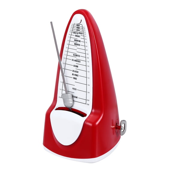 Uxcell Mechanical Metronome High Accuracy Musical Timer Universal Metronome for Piano Guitar Violin Ukulele Player Dark Red