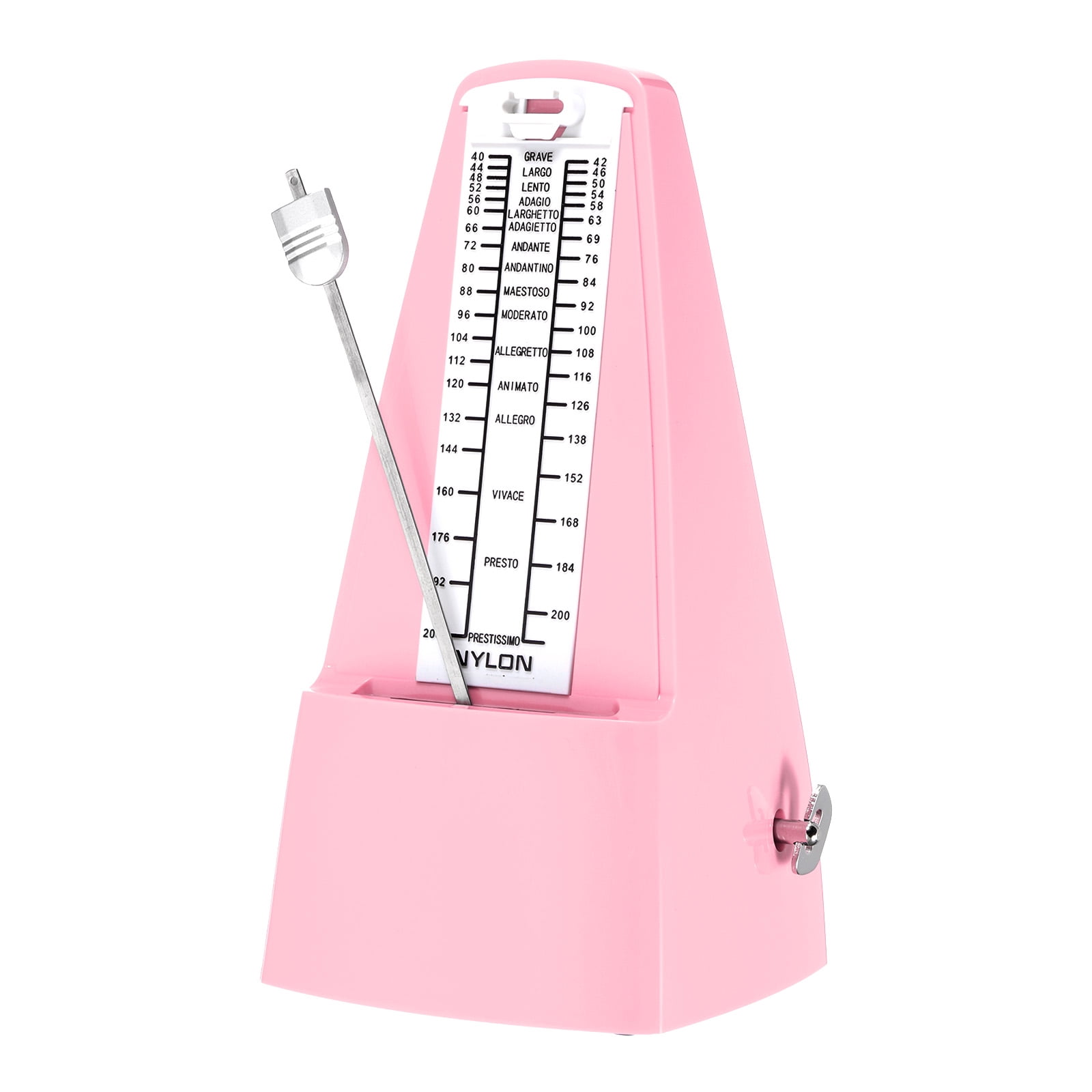Uxcell Mechanical Metronome High Accuracy Musical Timer Universal Metronome for Piano Guitar Violin Ukulele Player Pink