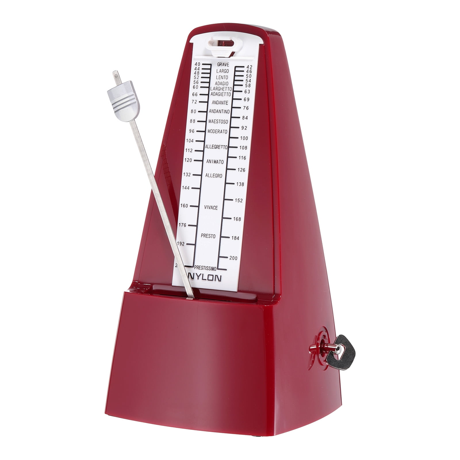 Uxcell Mechanical Metronome High Accuracy Musical Timer Universal Metronome for Piano Guitar Violin Ukulele Player Red