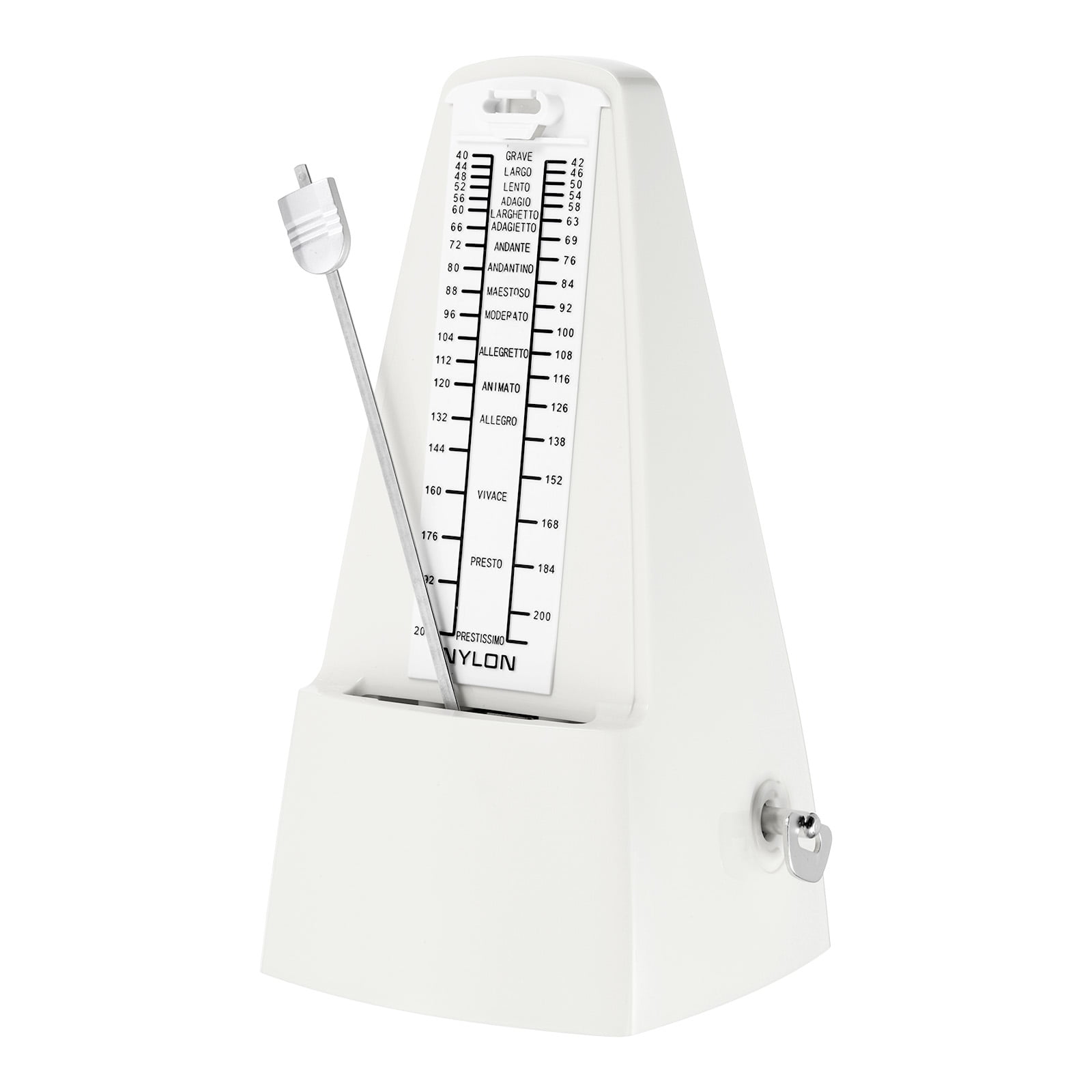 Uxcell Mechanical Metronome High Accuracy Musical Timer Universal Metronome for Piano Guitar Violin Ukulele Player White