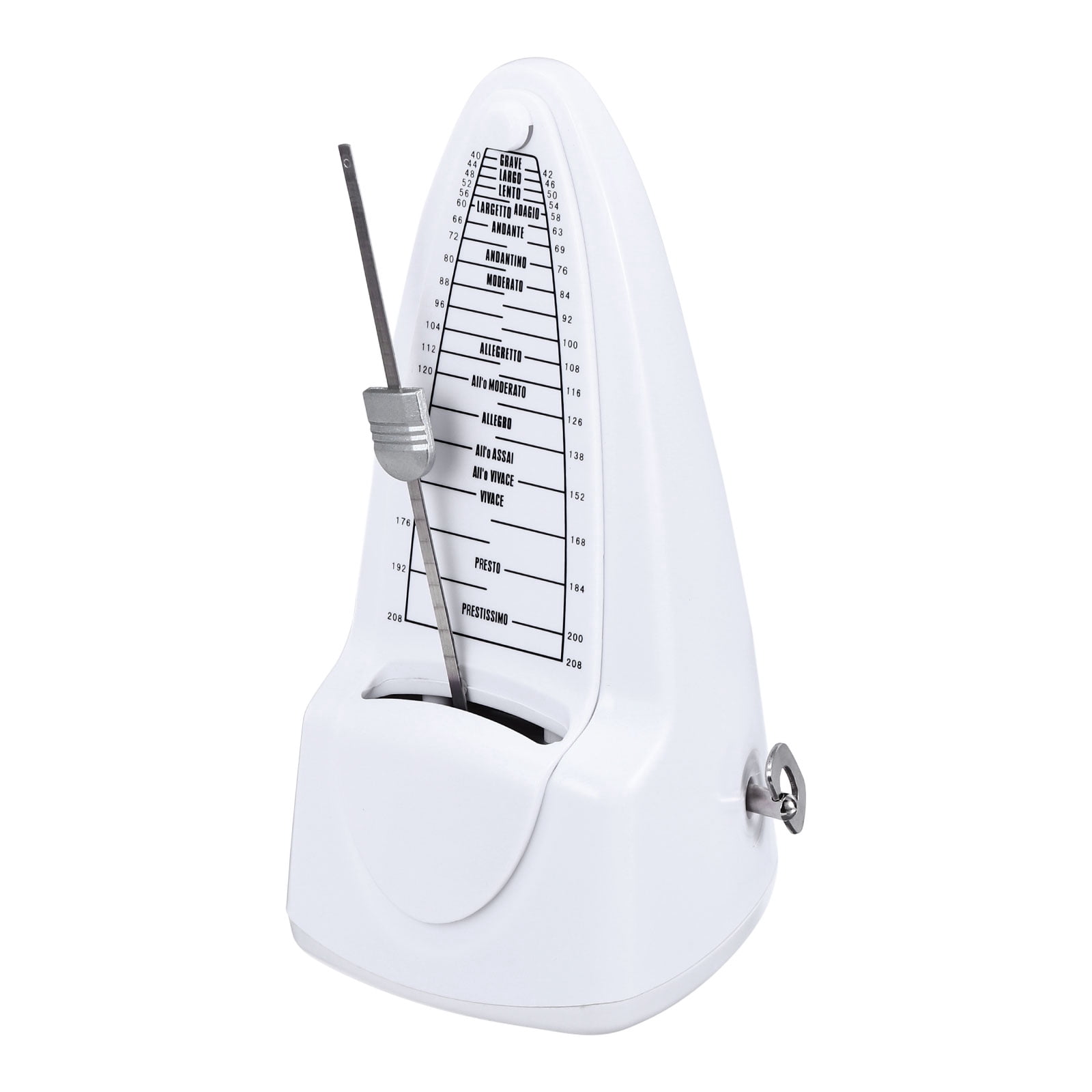 Uxcell Mechanical Metronome High Accuracy Musical Timer Universal Metronome for Piano Guitar Violin Ukulele Player White