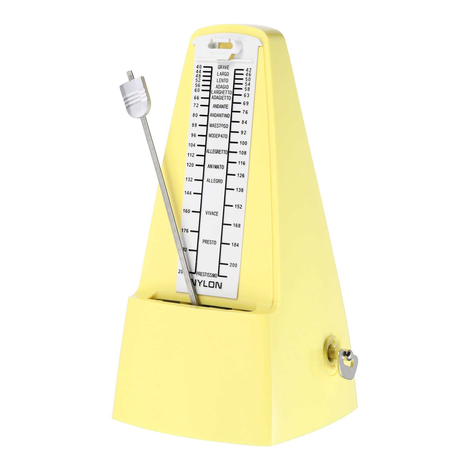 Uxcell Mechanical Metronome High Accuracy Musical Timer Universal Metronome for Piano Guitar Violin Ukulele Player Yellow