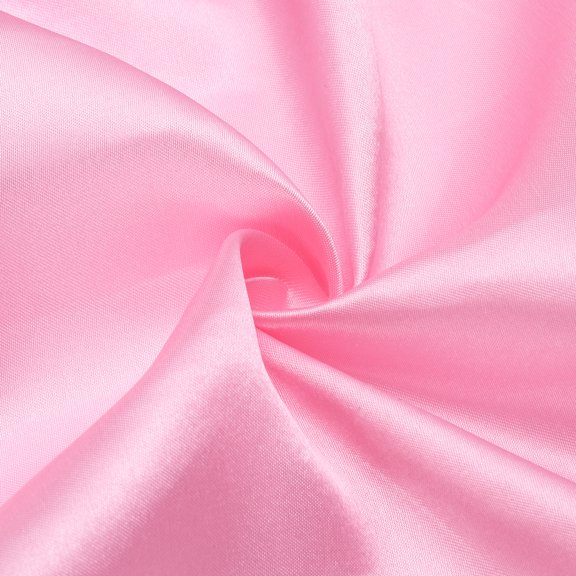 Uxcell Medium Pink Satin Fabric by the Yard, 3 Yard x 59 Inch Silky Smooth Cloth for Sewing Draping Bridal Wedding Dress Lining Home Decor DIY Crafts