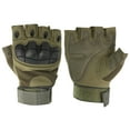 thumbnail image 1 of Uxcell Men's Outdoor Fingerless Gloves Half Finger Gloves Breathable Workout Gloves Green, M, 1 of 7