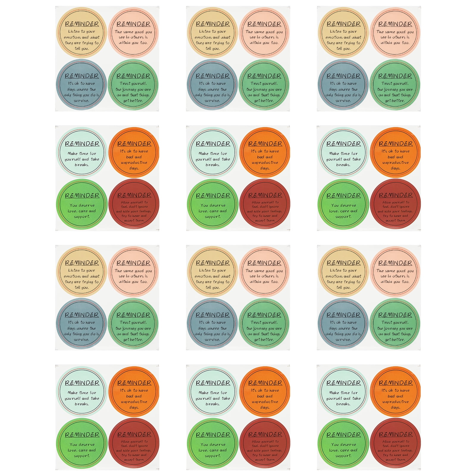 Uxcell Mental Health Awareness Stickers Reminder Decals Phone Computer ...
