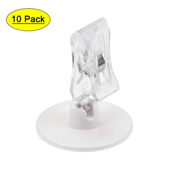 Uxcell Merchandise Sign Clip, Rotatable Stand, Price Display Tags 4x4.5cm (WxH) 10pcs