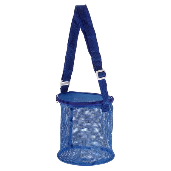 Uxcell Mesh Beach Bag Sea Shells Mesh Tote Sand Boxes Collecting Nets Bags, Blue